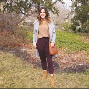 COS Cropped pants, Burgundy, Size 4